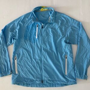 Zero Restriction Jacket Men XL Blue Golf Windbreaker Full Zip Lined Tour Series